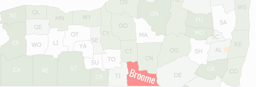 Broome County Map