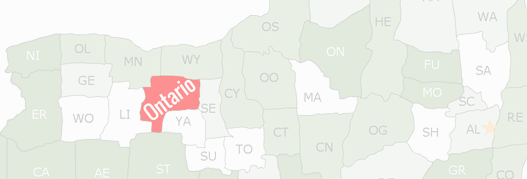 Ontario County Map