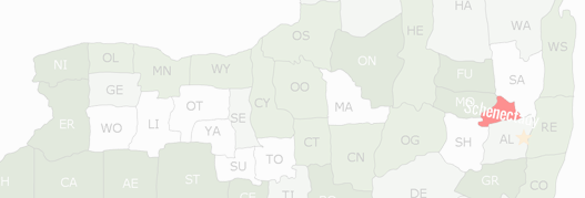 Schenectady County Map