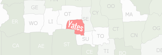 Yates County Map